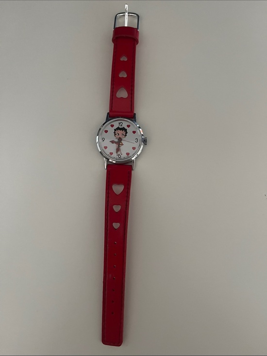 Betty Boop Accessories - Betty Boop Red Heart Cutout Strap Watch